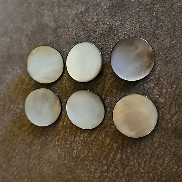 Vintage Abalone Shell Jacket Shank Buttons - Picture 2 of 5